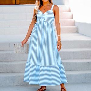 Cupshe striped maxi 🤍💙